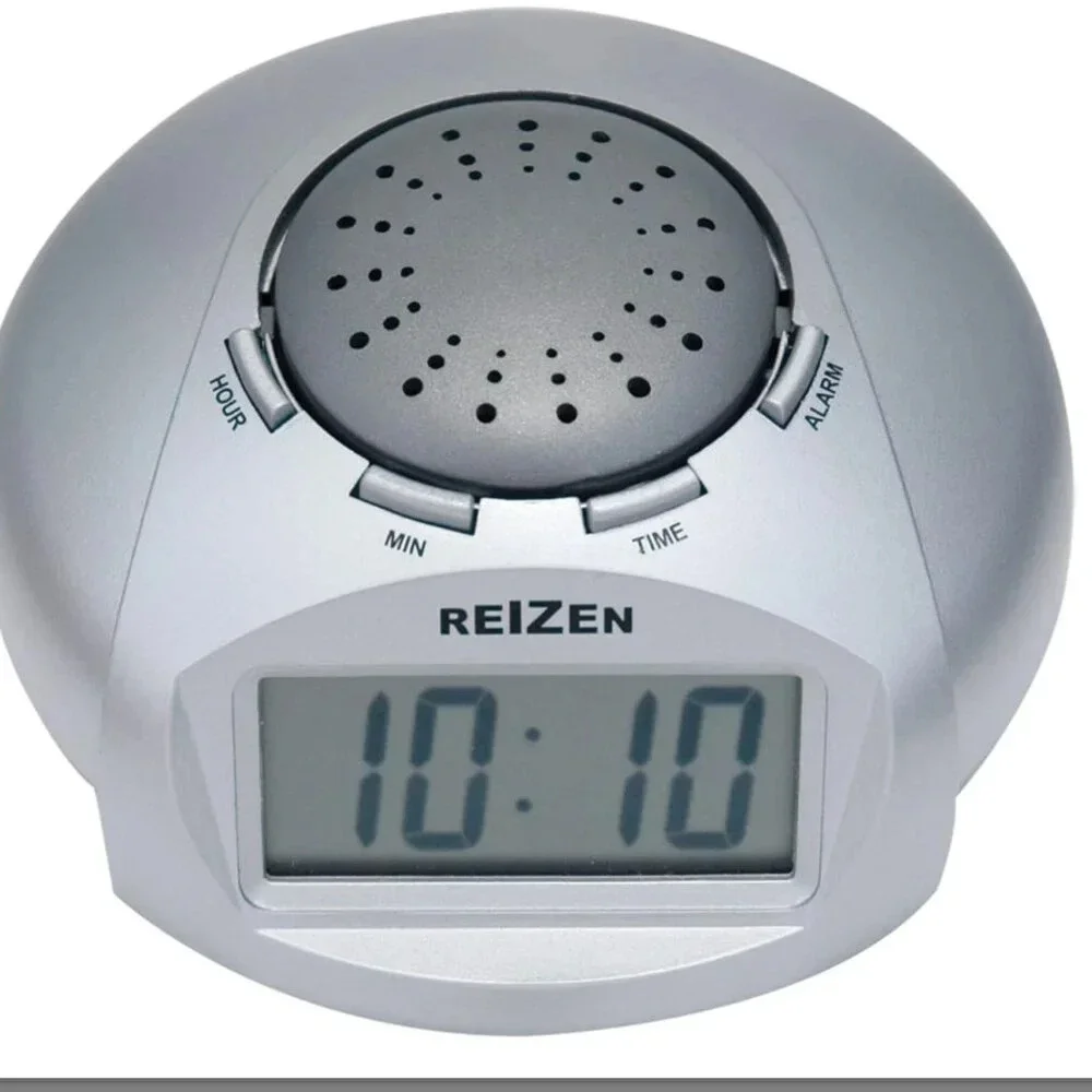Reizen Big LCD Display Talking Alarm Clock